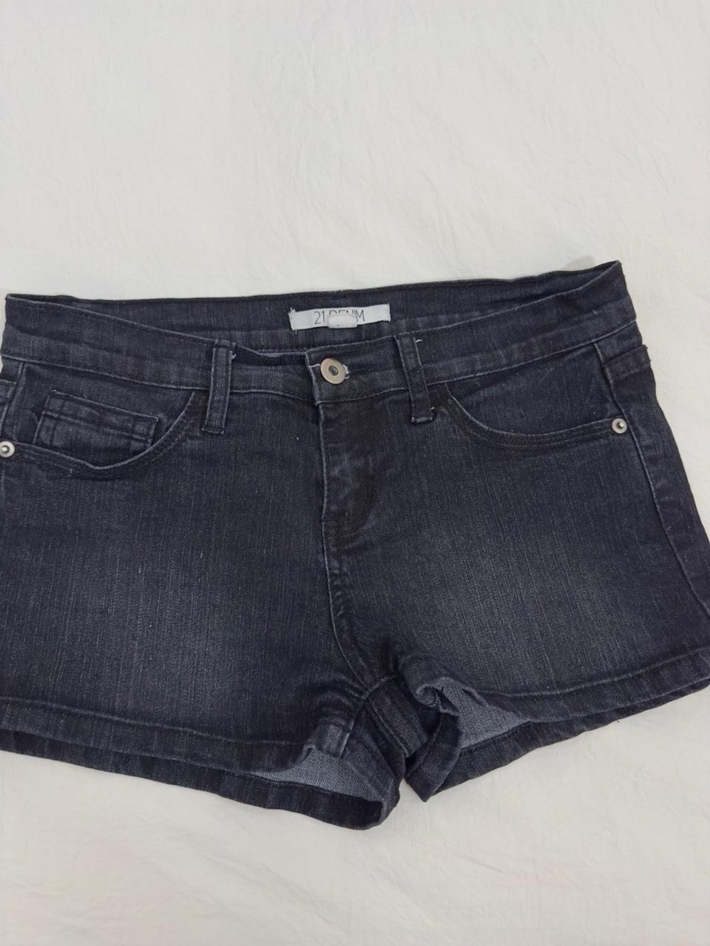 Low Rise Mini Jean Shorts - Picture 6 of 8